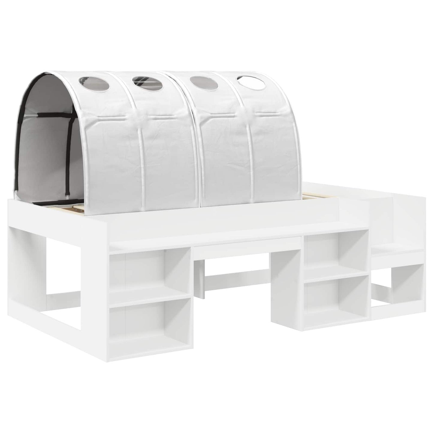 Letto alto per bambini con storage 3 pz Bianco | homemem39