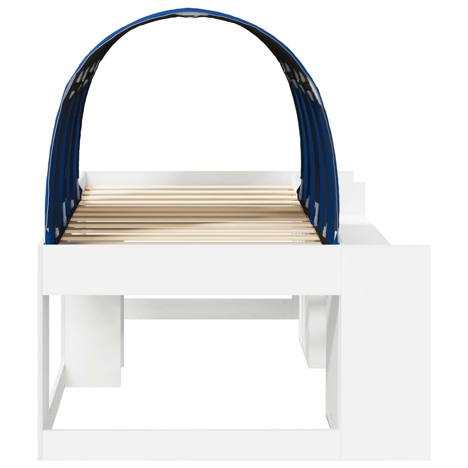 Letto con Tunnel 3 pz Bianco e Blu Legno ingegnerizzato | homemem39