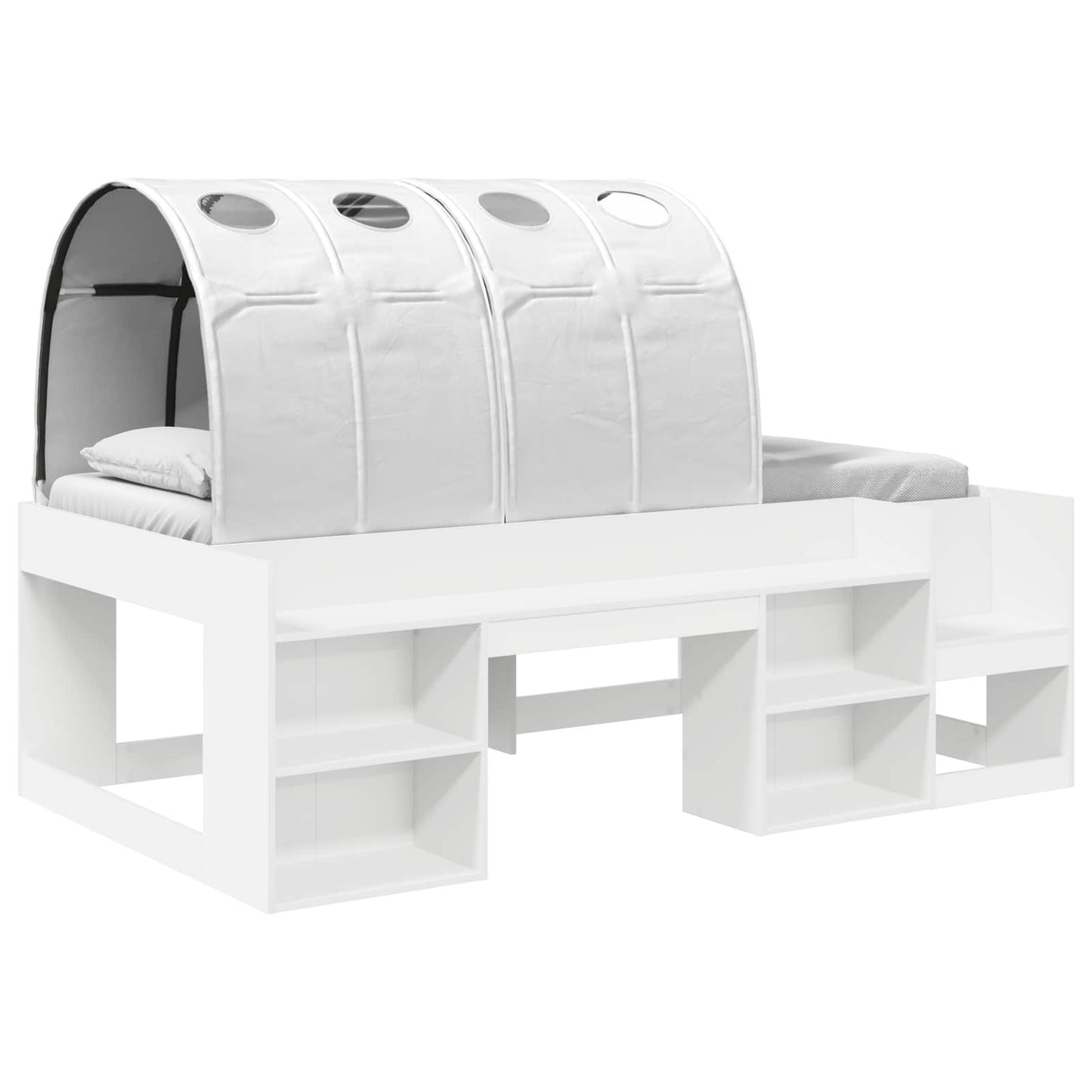 Letto con Tunnel 3 pz Bianco Legno ingegnerizzato | homemem39