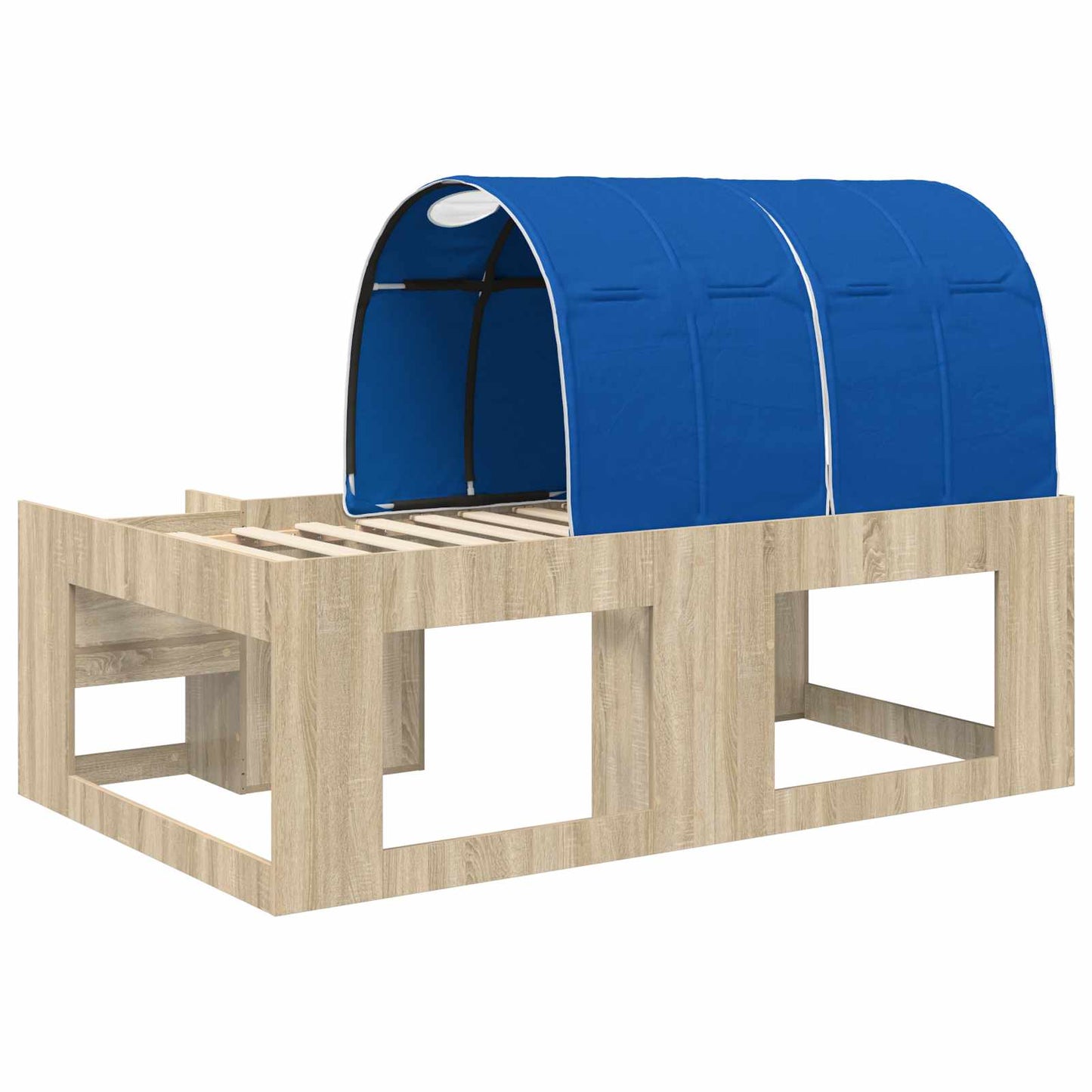 Letto con Tunnel 3 pz Rovere Sonoma e Blu Legno ingegnerizzato | homemem39