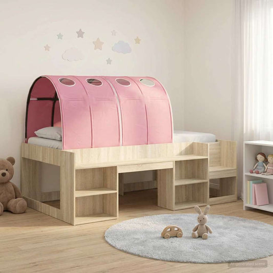 Letto con Tunnel 3 pz Rovere Sonoma e Rosa Legno ingegnerizzato | homemem39