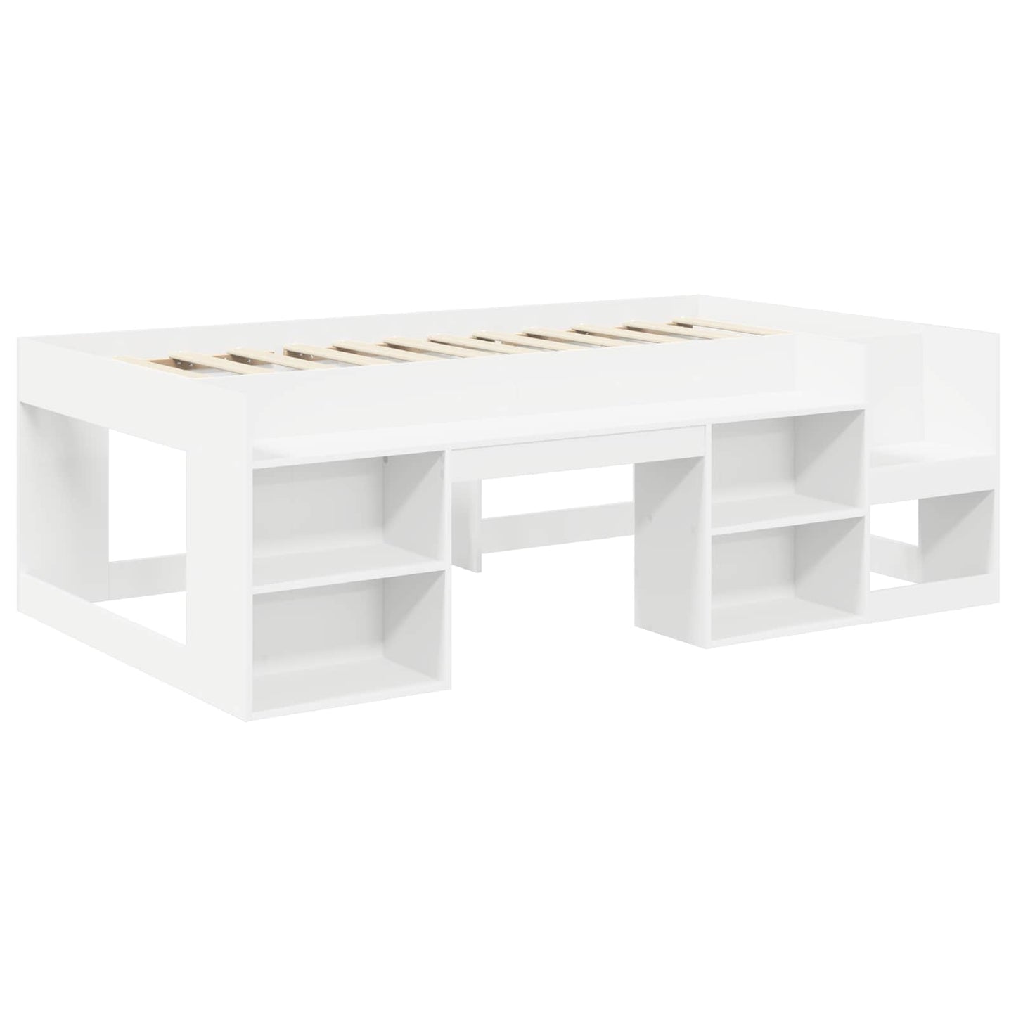 Letto con Tunnel 3 pz Bianco e azzurro Legno multistrato | homemem39
