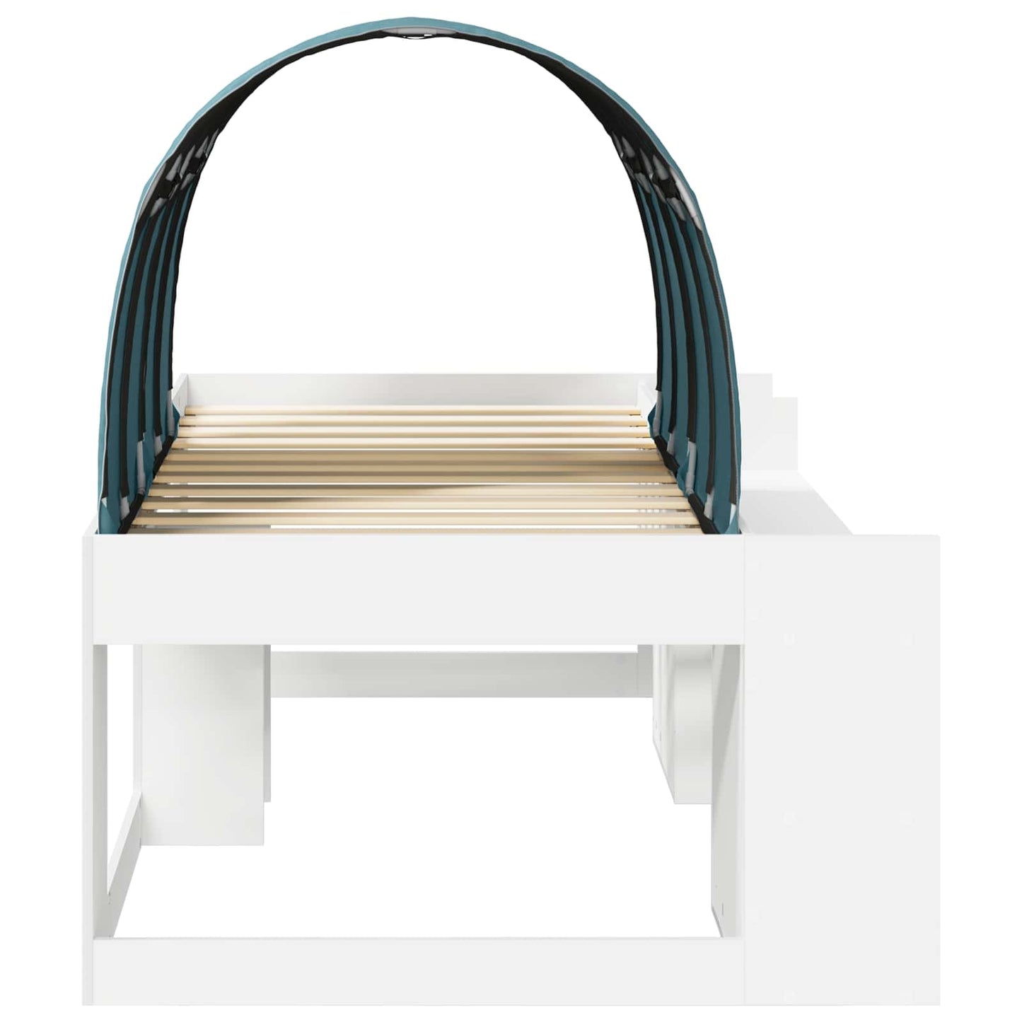 Letto con Tunnel 3 pz Bianco e azzurro Legno multistrato | homemem39