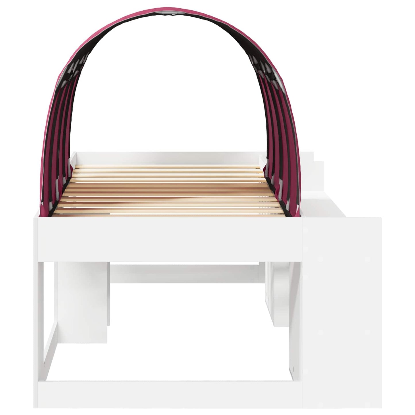Letto con Tunnel 3 pz Bianco e Rosso Legno multistrato | homemem39