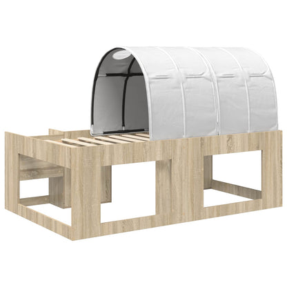 Letto con Tunnel 3 pz Rovere Sonoma e Bianco Legno multistrato | homemem39