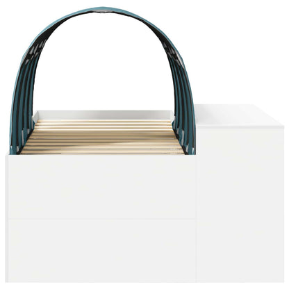 Letto con Tunnel 3 pz Bianco e azzurro Legno multistrato | homemem39