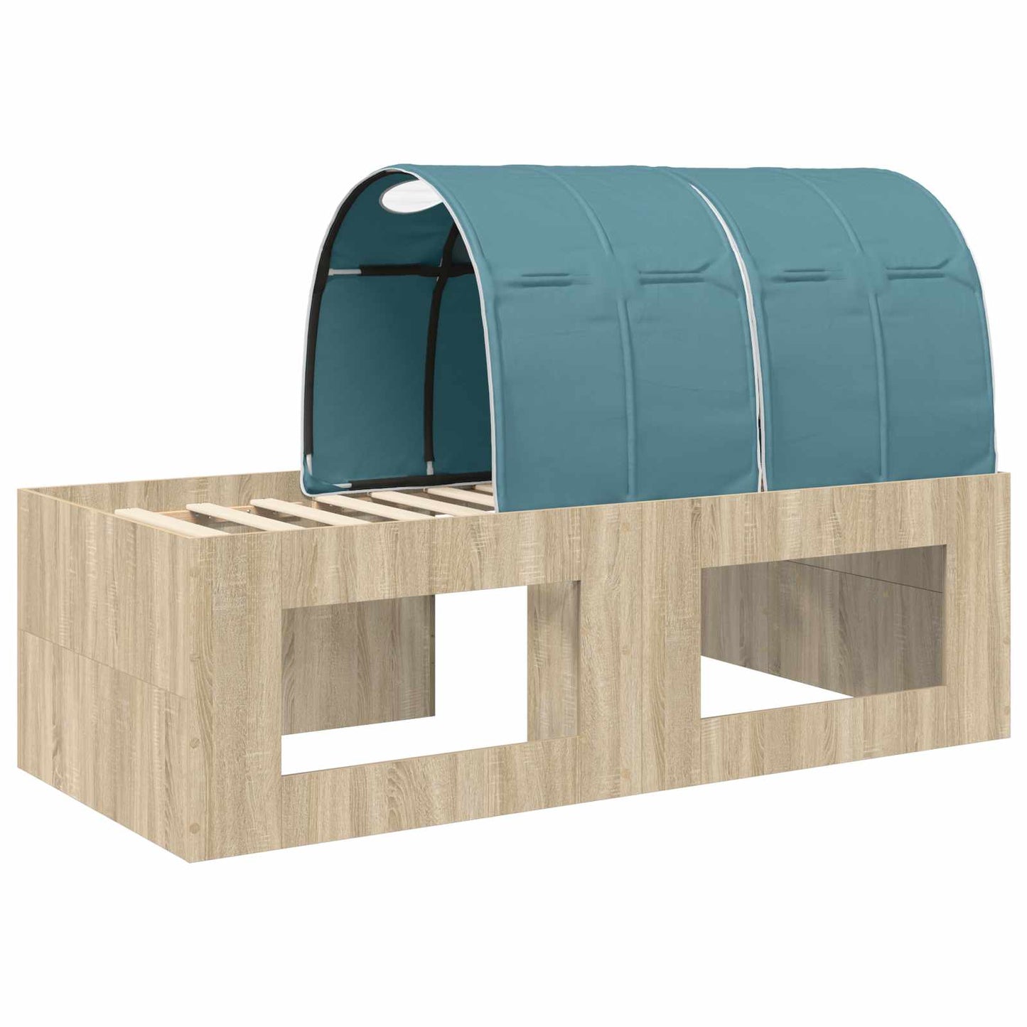 Letto con Tunnel 3 pz Rovere Sonoma e Azzurro Legno multistrato | homemem39