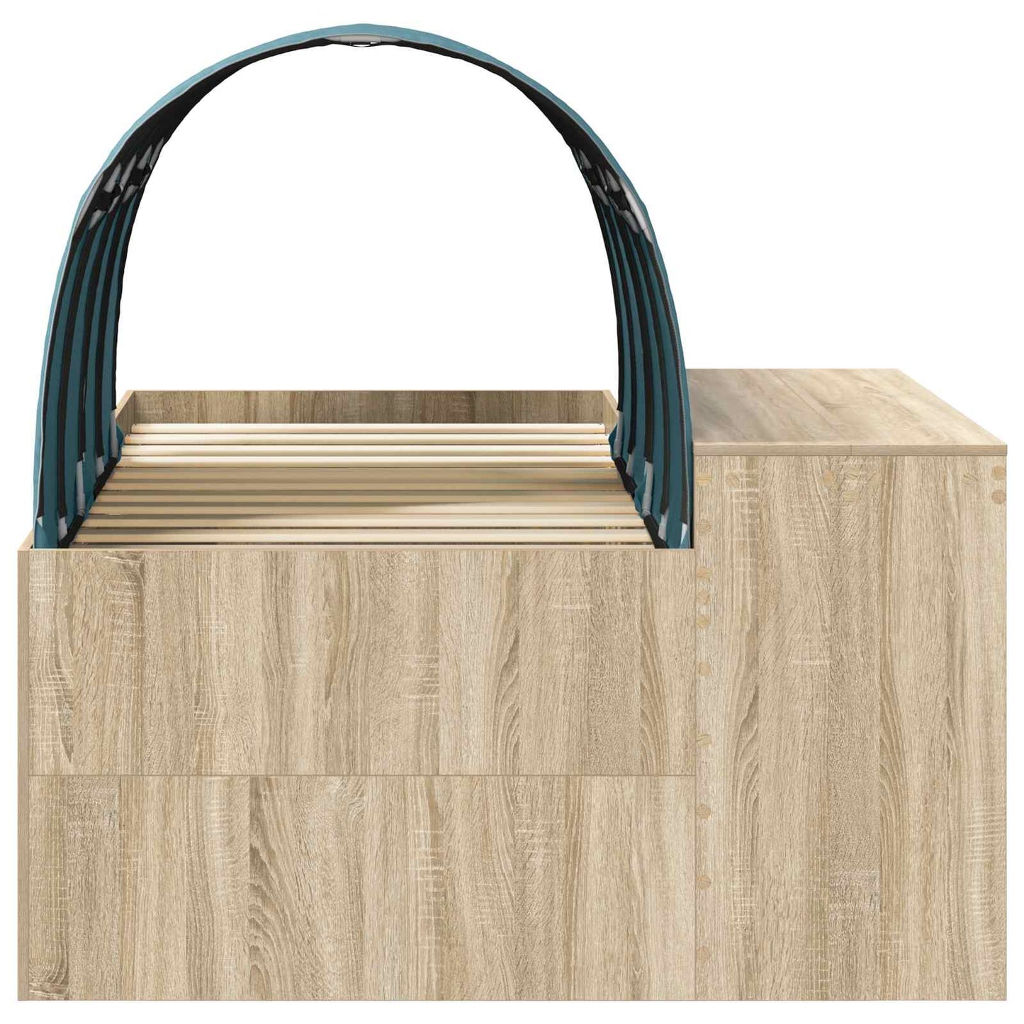 Letto con Tunnel 3 pz Rovere Sonoma e Azzurro Legno multistrato | homemem39