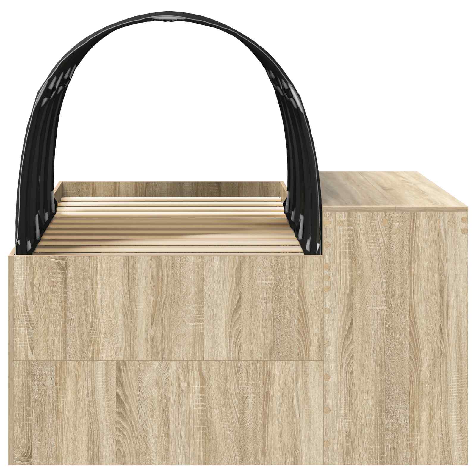 Letto con Tunnel 3 pz Rovere Sonoma e Nero Legno multistrato | homemem39
