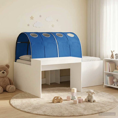 Letto con Tunnel 3 pz Rovere Artigianale e Blu | homemem39