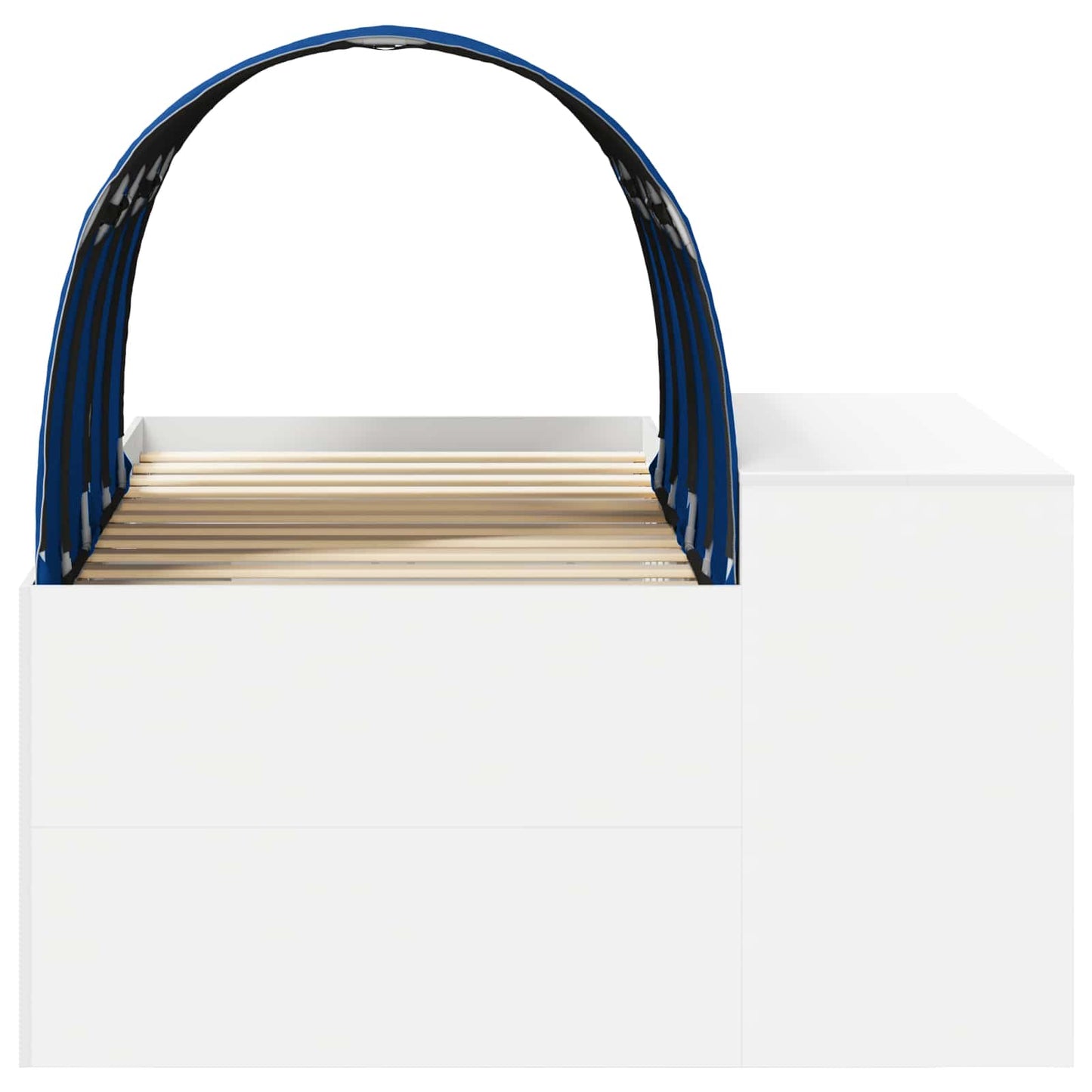 Letto con Tunnel 3 pz Rovere Artigianale e Blu | homemem39