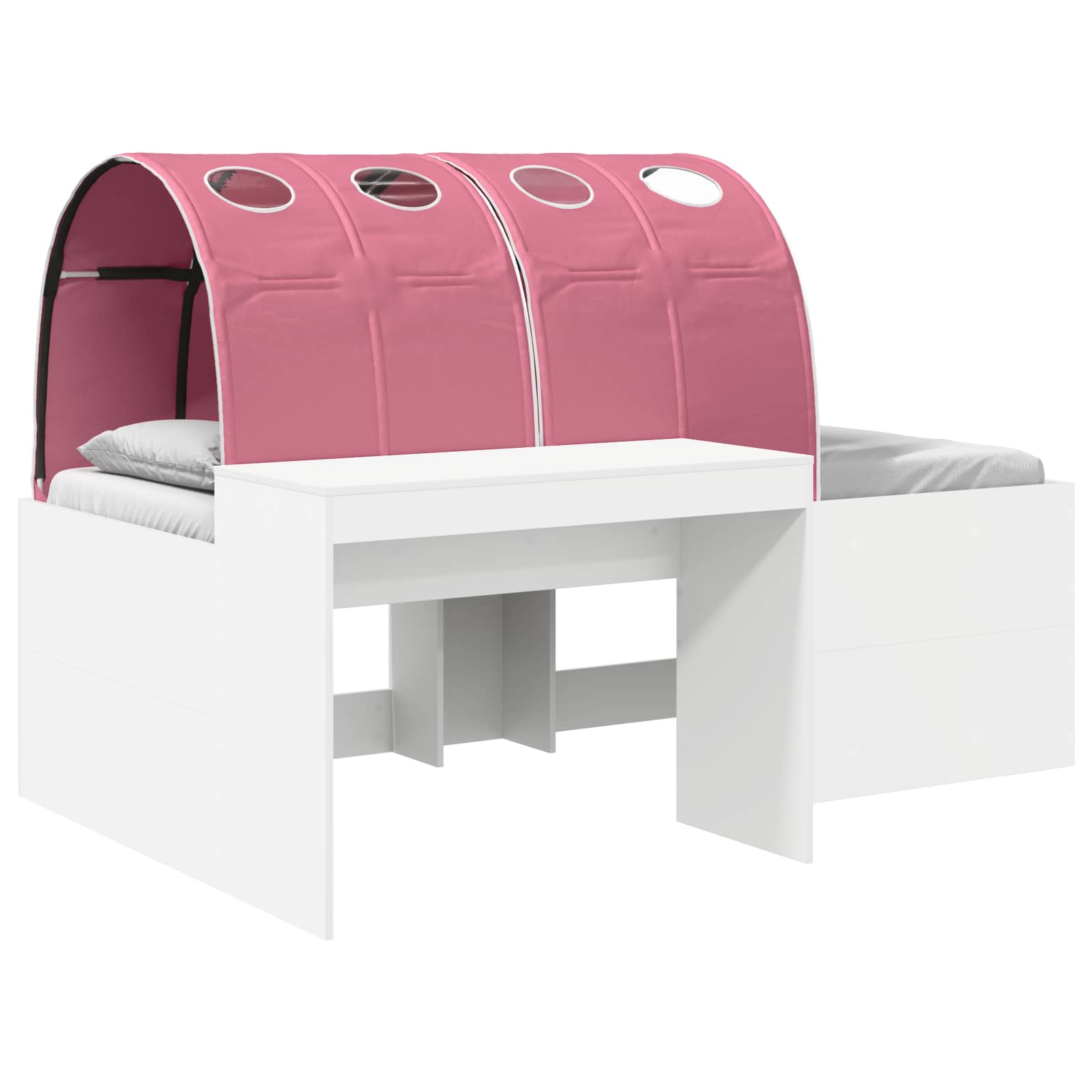 Letto con Tunnel 3 pz Rovere Artigianale e Rosa | homemem39