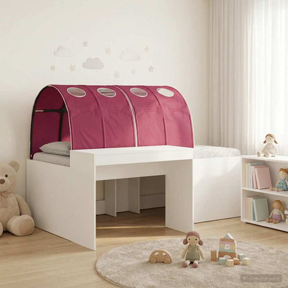 Letto con Tunnel 3 pz Rovere Artigianale e Rosso | homemem39