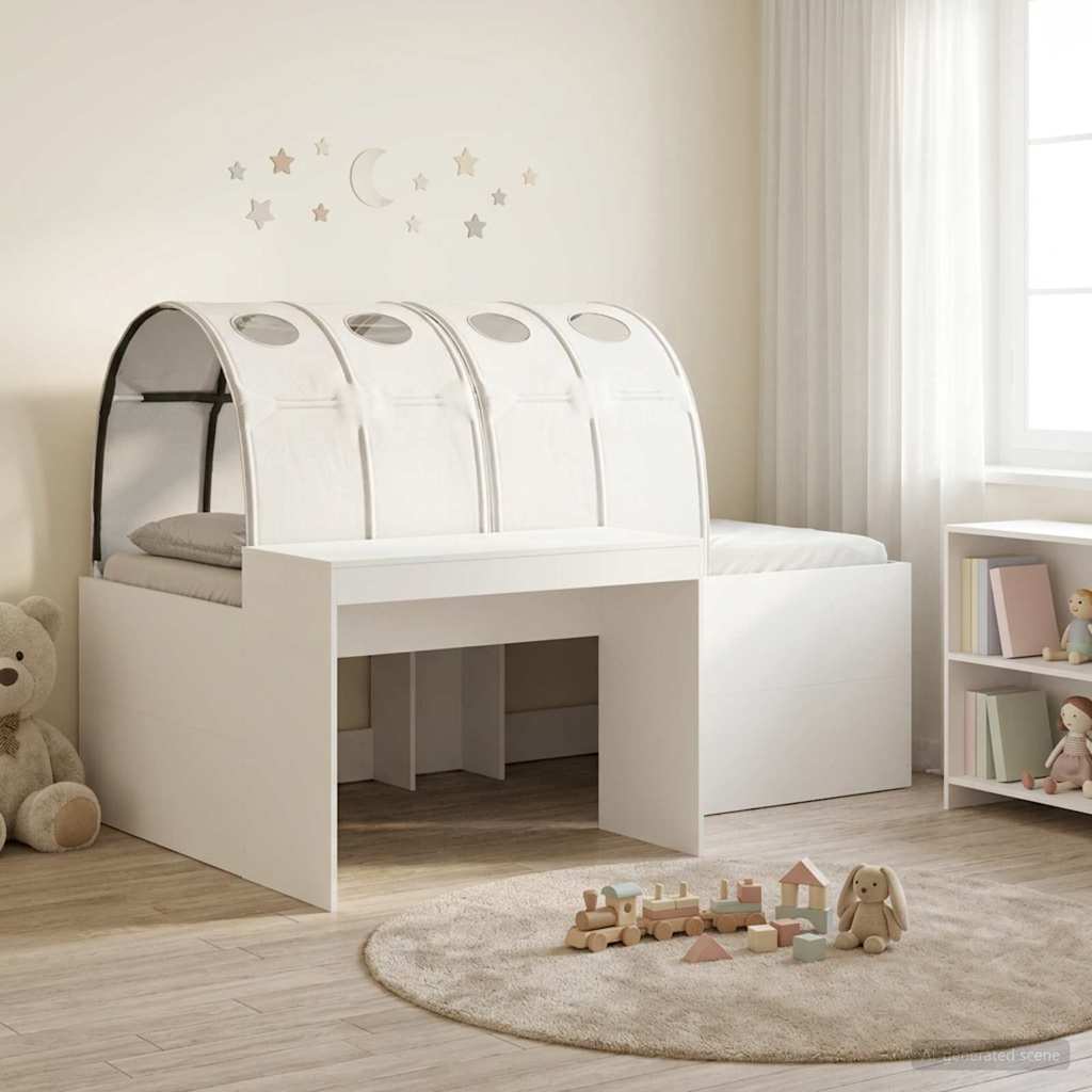Letto con Tunnel 3 pz Rovere Artigianale e Bianco | homemem39