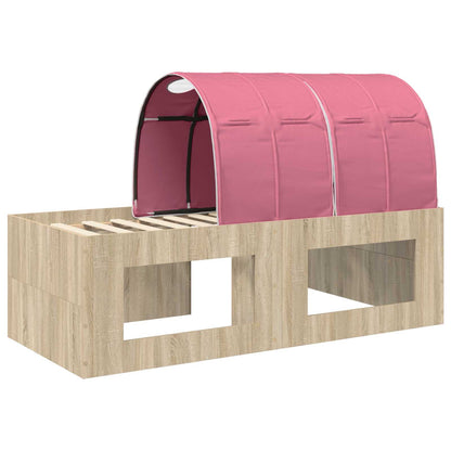 Letto con Tunnel 3 pz Rovere Artigianale e Rosa | homemem39