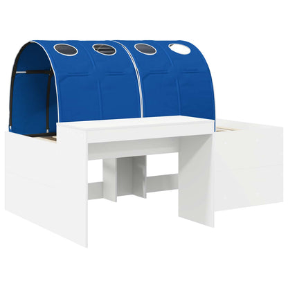 Letto con Tunnel 3 pz Bianco e Blu Legno ingegnerizzato | homemem39