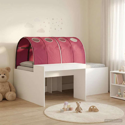 Letto con Tunnel 4 pcs Bianco e Rosso Legno ingegnerizzato | homemem39