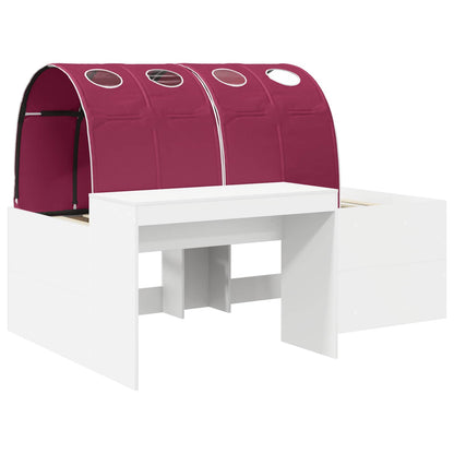 Letto con Tunnel 4 pcs Bianco e Rosso Legno ingegnerizzato | homemem39