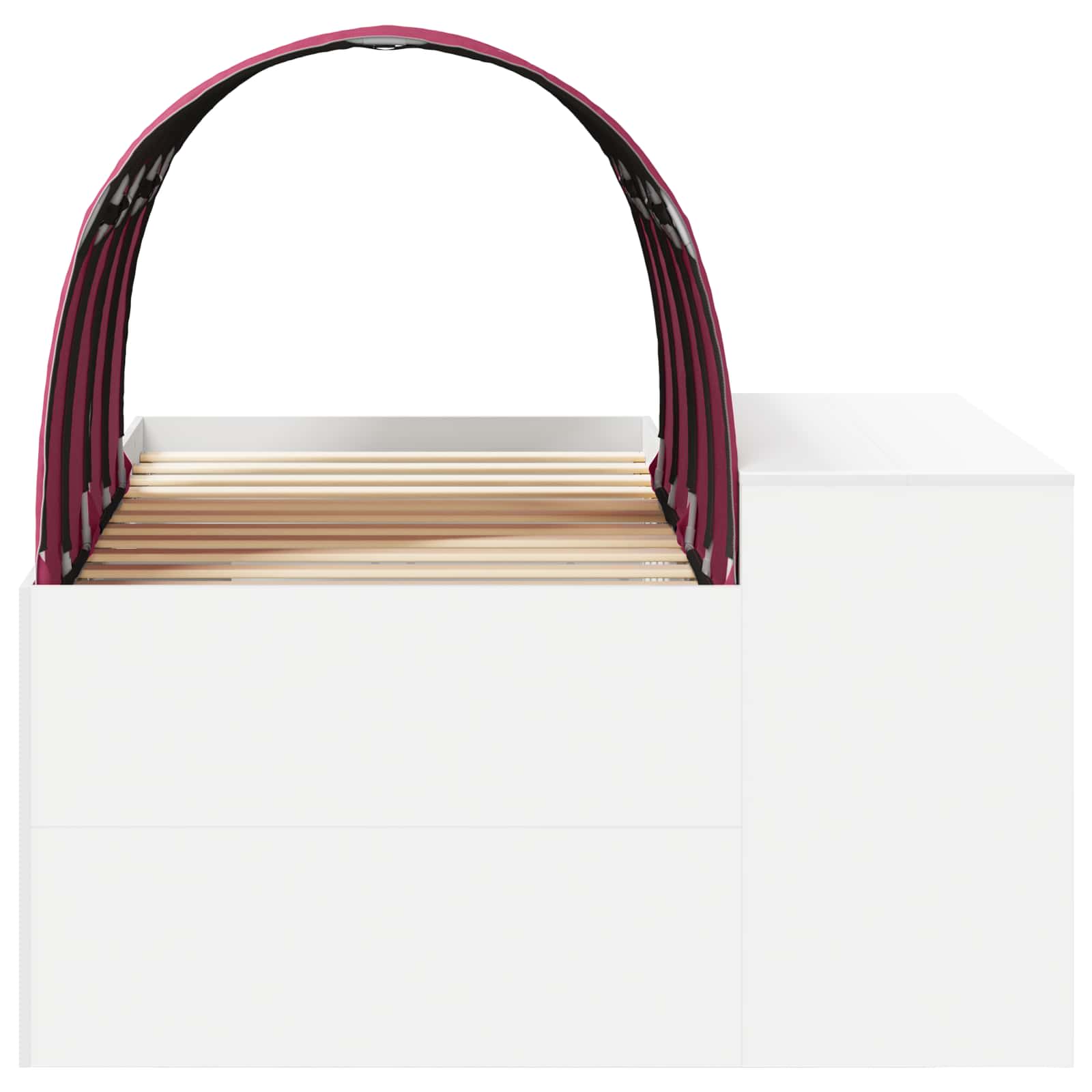 Letto con Tunnel 4 pcs Bianco e Rosso Legno ingegnerizzato | homemem39