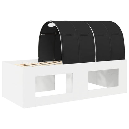 Letto con Tunnel 3 pz Bianco e Nero Legno ingegnerizzato | homemem39