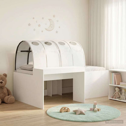Letto con Tunnel 3 pz Bianco Legno ingegnerizzato | homemem39