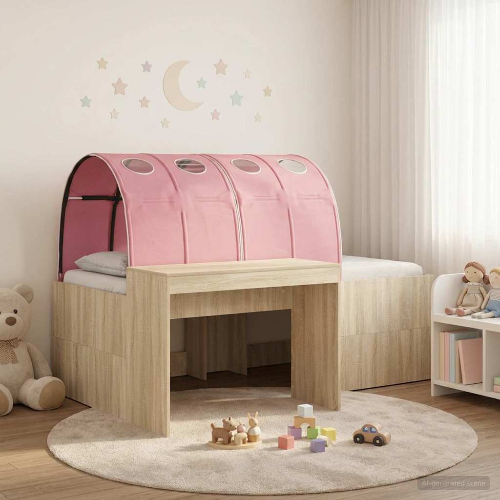 Letto con Tunnel 3 pz Rovere Sonoma e Rosa Legno ingegnerizzato | homemem39