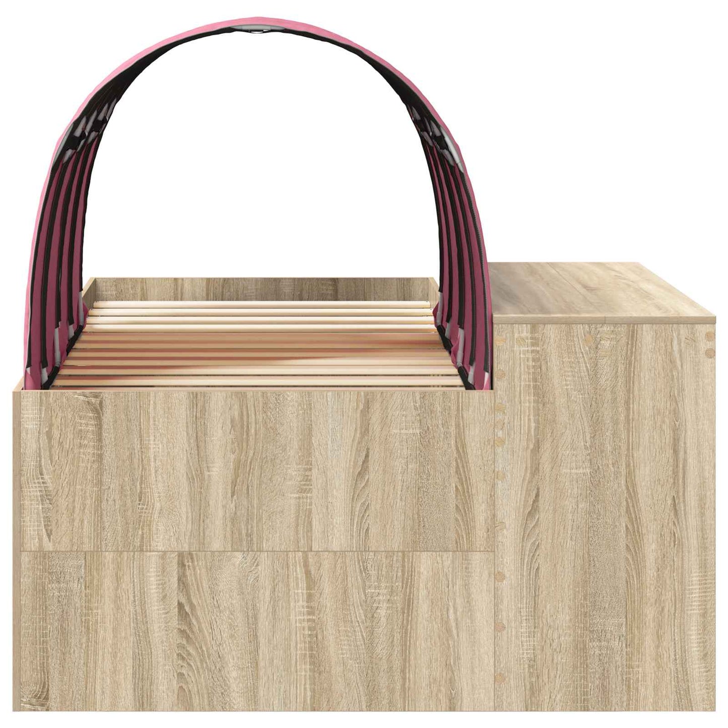 Letto con Tunnel 3 pz Rovere Sonoma e Rosa Legno ingegnerizzato | homemem39