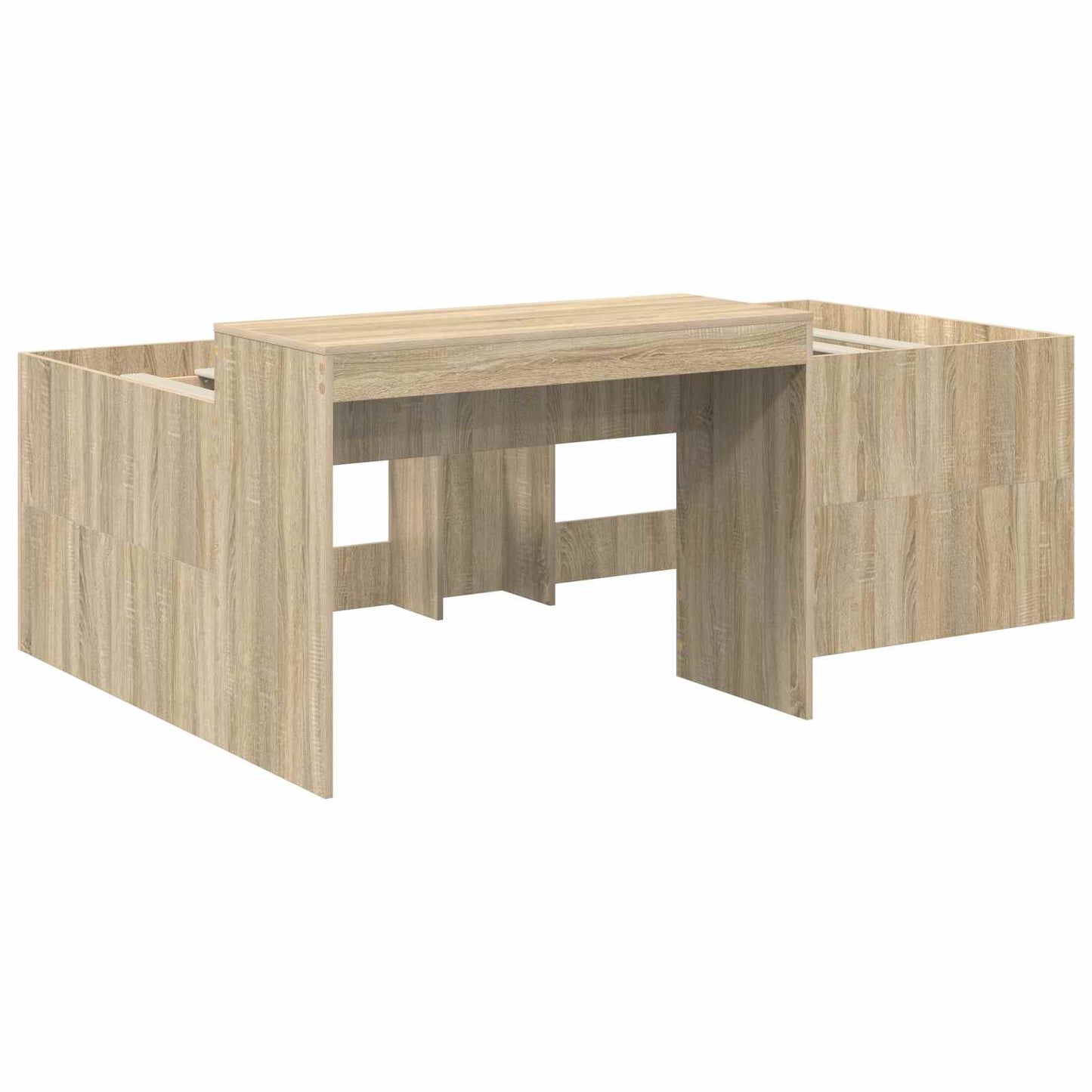 Letto con Tunnel 3 pz Rovere Sonoma e Nero Legno ingegnerizzato | homemem39