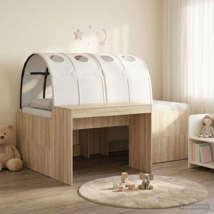 Letto con Tunnel 3 pz Rovere Sonoma e Bianco | homemem39