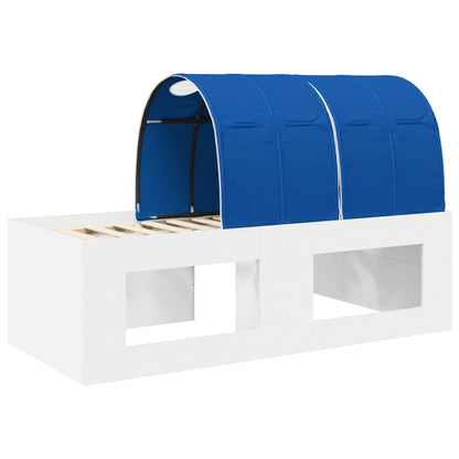 Letto alto per bambini con scrivania 3 pz Bianco e Blu | homemem39