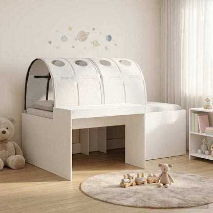 Letto alto per bambini con scrivania 3 pz Bianco | homemem39