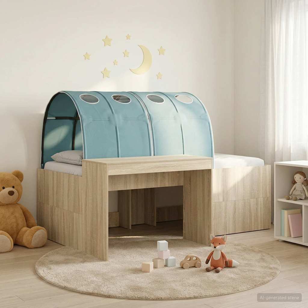 Letto alto per bambini con scrivania 3 pz Legno ingegnerizzato | homemem39