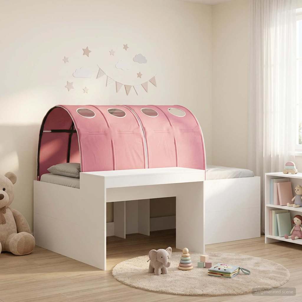 Letto con Tunnel 3 pz Rovere Artigianale e Rosa | homemem39