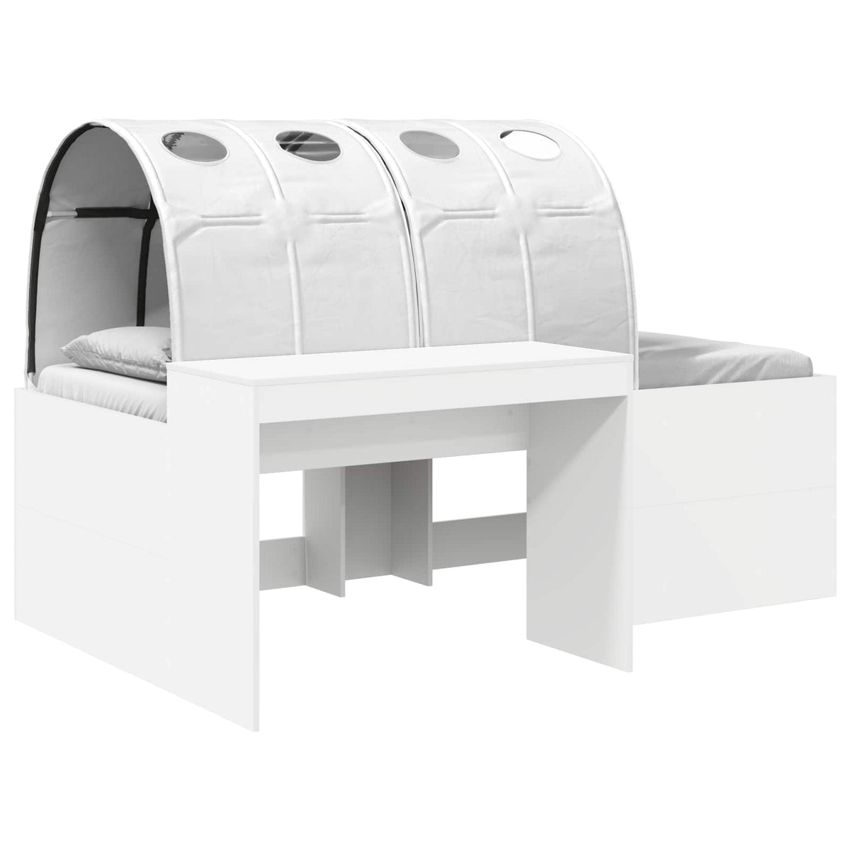 Letto con Tunnel 3 pz Bianco 118,6 x 193,2 x 75,1 cm