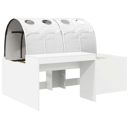 Letto con Tunnel 3 pz Bianco 118,6 x 193,2 x 75,1 cm