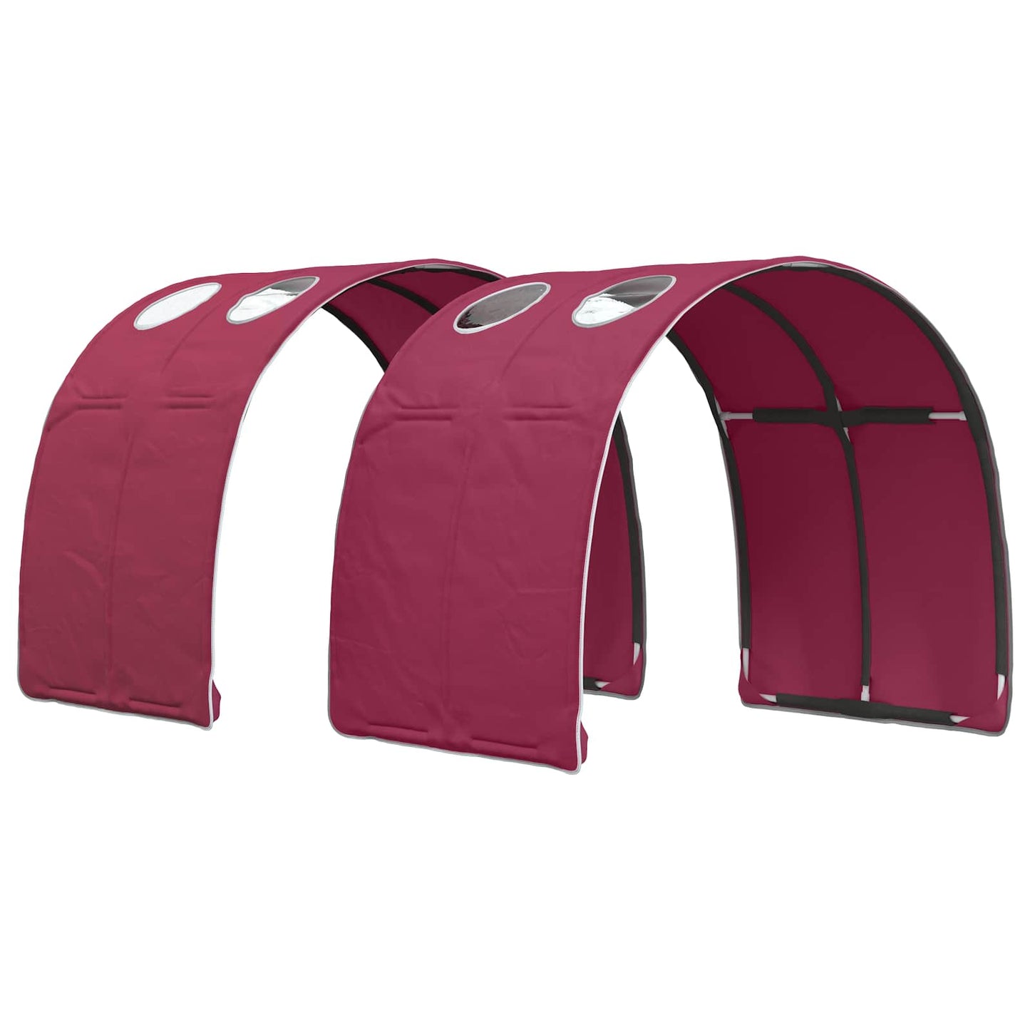 Letto con Tunnel 3 pz Rovere Artigianale e Rosso | homemem39