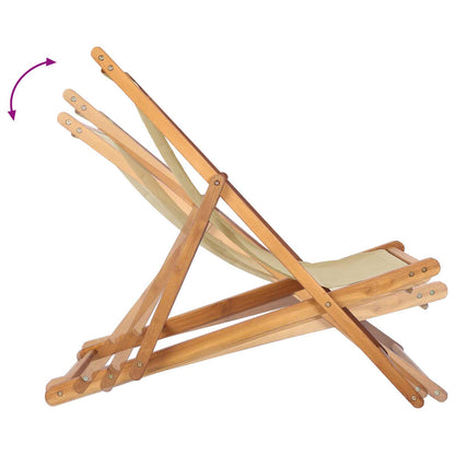 Sedia da spiaggia Beige Legno di teak solido | homemem39
