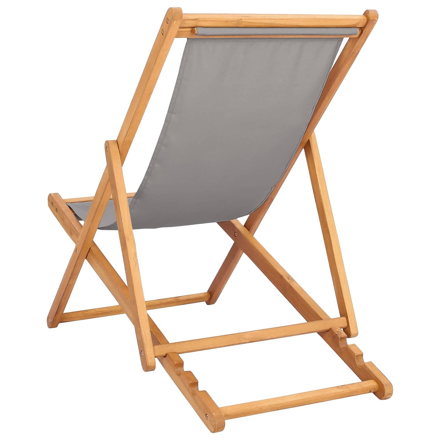 Sedia da spiaggia Grigio Chiaro Legno di teak solido | homemem39