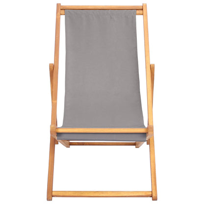 Sedia da spiaggia Grigio Chiaro Legno di teak solido