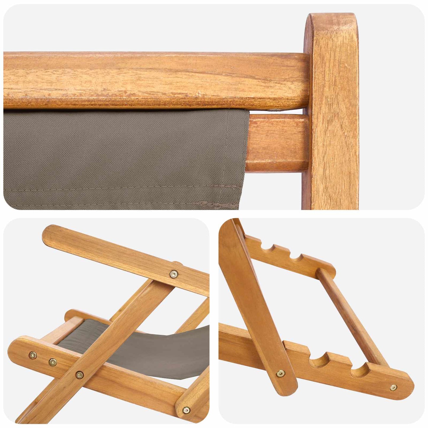 Sedia da spiaggia Tortora Legno di teak solido | homemem39