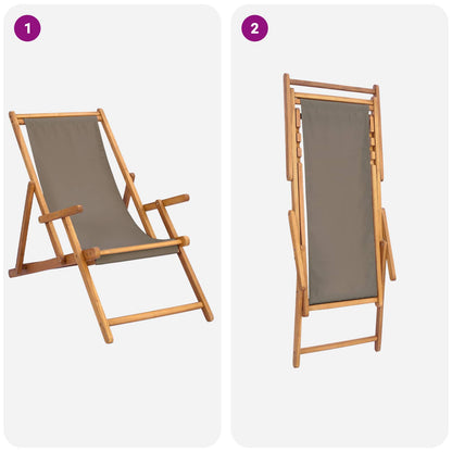 Sedia da spiaggia Tortora Legno di teak solido | homemem39