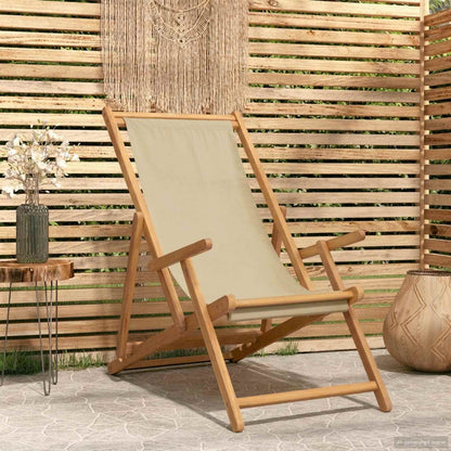 Sedia da spiaggia Beige Legno di teak solido | homemem39