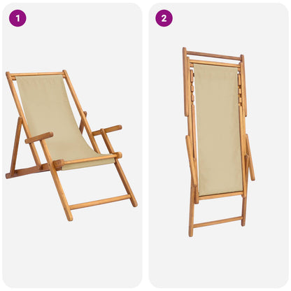 Sedia da spiaggia Beige Legno di teak solido | homemem39