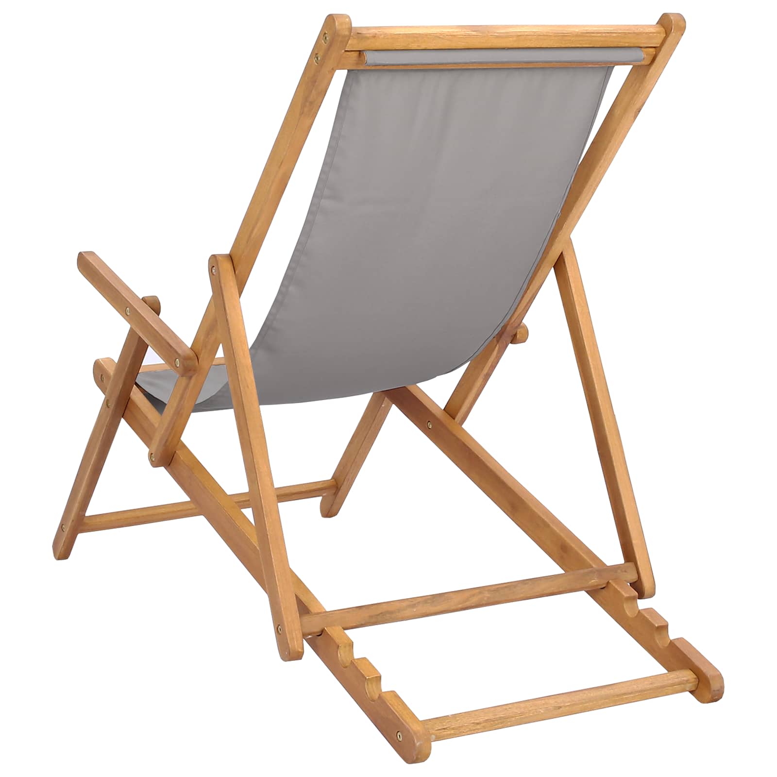 Sedia da spiaggia Grigio Chiaro Legno di teak solido | homemem39