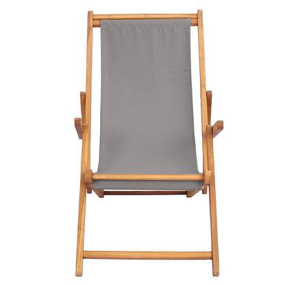 Sedia da spiaggia Grigio Chiaro Legno di teak solido | homemem39