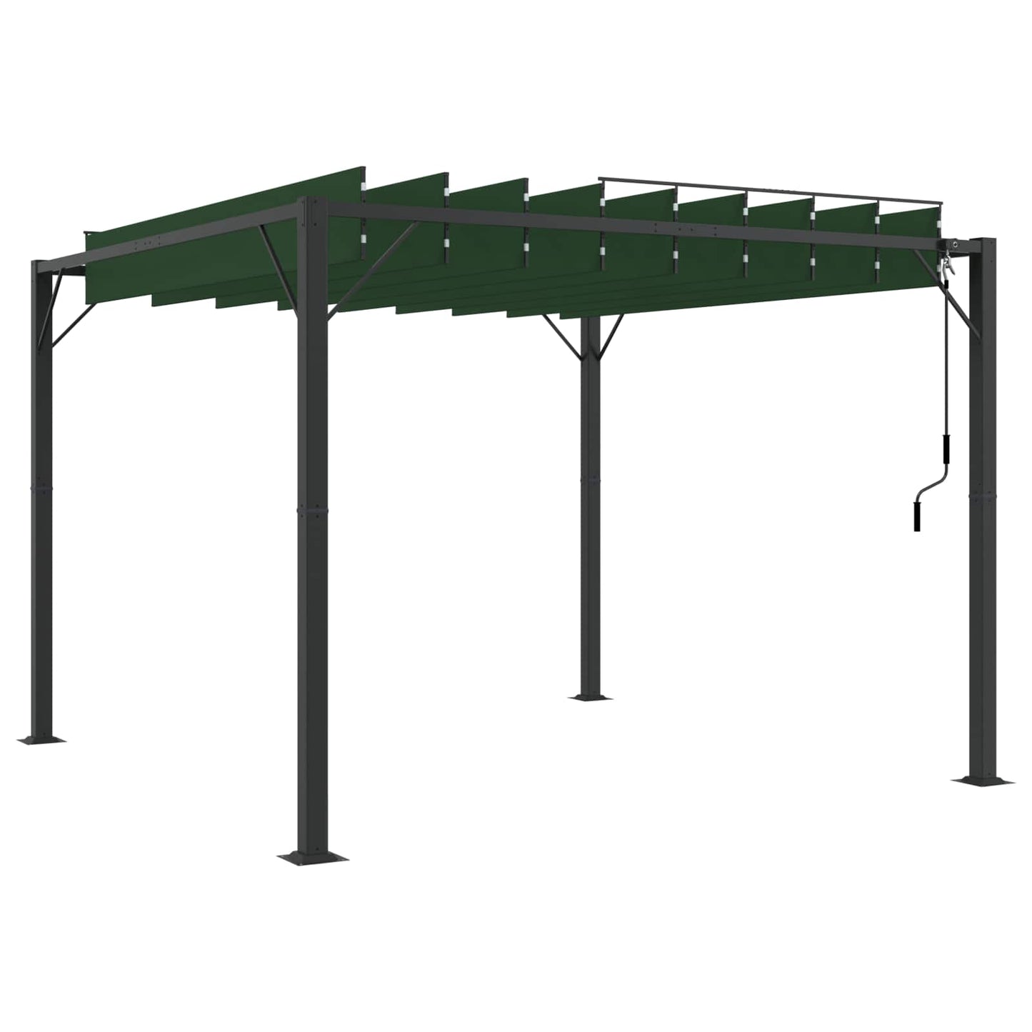 Gazebo con tetto ventilato 3 x 3 x 2,14 m Verde
