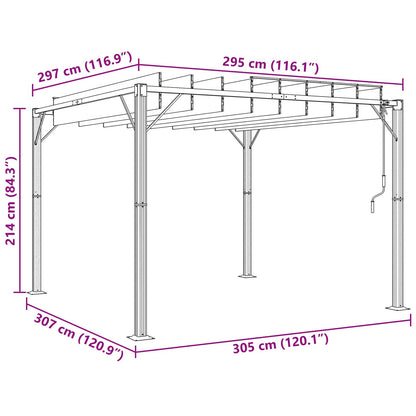 Gazebo con tetto ventilato Verde 3 x 3 x 2,14 m | homemem39