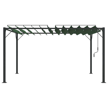 Gazebo con tetto ventilato Verde 3 x 4 x 2,14 m | homemem39