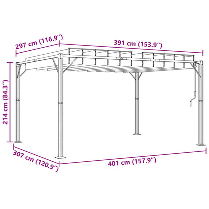 Gazebo con tetto ventilato Verde 3 x 4 x 2,14 m | homemem39