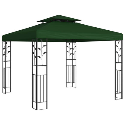 Gazebo 3 x 3 x 2,68 m Verde Poliestere e Acciaio | homemem39